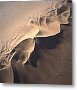 Aerial Of Star Dunes Namib Desert Metal Print
