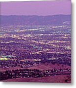 Aerial Silicon Valley San Jose Metal Print