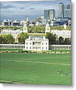 Aerial View Of A City, Canary Wharf Metal Print