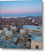 Aerial View Of Cityscape Metal Print