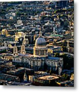 Aerial View Of St Pauls Cathedral Metal Print