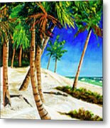 Afternoon Beach Walk Metal Print