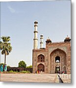 Akbar's Tomb In  India Metal Print