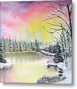 Alaskan Sunset Metal Print