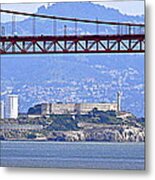 Alcatraz Through The Golden Gate Metal Print