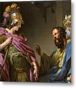 Alcibades Being Taught By Socrates Metal Print