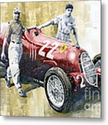 1937 Coppa Ciano Race Alfa Romeo 12c-36 Tazio Nuvolari Metal Print