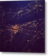 Almost Home - Flying Over Portland, Or Metal Print