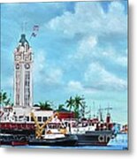 Aloha Tower Metal Print