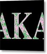 Alpha Kappa Alpha - Black Metal Print