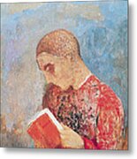 Alsace Or Monk Reading Metal Print