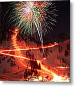 Alta New Year Celebration And Torchlight Parade Metal Print