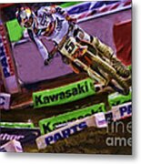 Ama Supercross Ryan Dungey Flying Metal Print