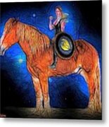 Amazon  On A Horse Metal Print