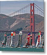 Americas Cup Catamarans At The Golden Gate Metal Print