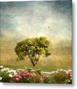 Among The Peonies Metal Print