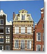 Amsterdam - Gables Of Old Houses At The Herengracht Metal Print