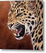 Amur Leopard Painting Metal Print