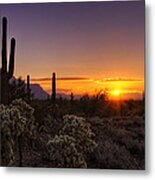 An Arizona Winter Sunrise Metal Print