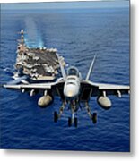 An F/a-18 Hornet Demonstrates Air Power. Metal Print