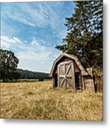 An Old Abandoned Cabin On Cabbage Metal Print