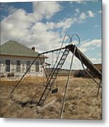 An Old School Near Miles City Montana Metal Print