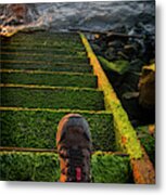 An Old Stairway On The Astoria Metal Print