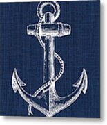 Anchor Nautical Print Metal Print