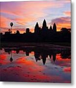 Angkor Wat Sunrise Metal Print