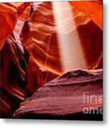 Antelope Canyon Beam Metal Print
