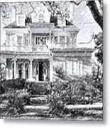 Anthemion At 4631 St Charles Ave. New Orleans Sketch Metal Print