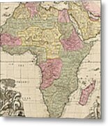 Antique Map Of Africa By John Senex - Circa 1725 Metal Print