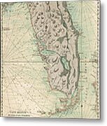 Antique Map Of Florida - 1780 Metal Print