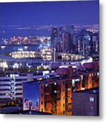 Antofagasta, Elevated City View, Dusk Metal Print