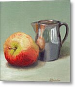 Apple And Silver Metal Print