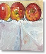 Apples In A Row Metal Print