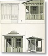 Architecture In Wood, C.1900 Metal Print