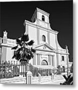 Arecibo Church And Plaza B W 2 Metal Print