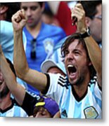 Argentina V Iran Group F - 2014 Fifa Metal Print