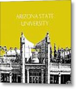 Arizona State University 2 - Hayden Library - Mustard Yellow Metal Print