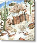 Arizona The Christmas Card Metal Print