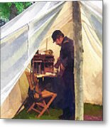 Army - Civil War Officer's Tent Metal Print