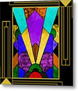 Art Deco - Stained Glass Metal Print