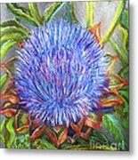 Artichoke Blossom Metal Print