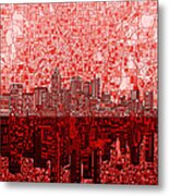 Atlanta Skyline Abstract 4 Metal Print