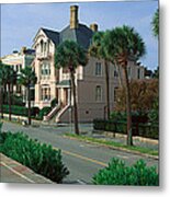 Atlantic Ocean With Historic Homes Metal Print