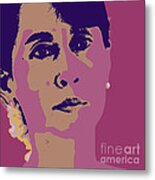 Aung San Suu Kyi Metal Print