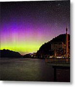 Aurora Borealis Near Vancouver Metal Print