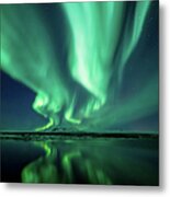 Aurora On White Metal Print