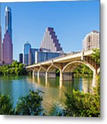 Austin Texas Skyline And Congress Metal Print